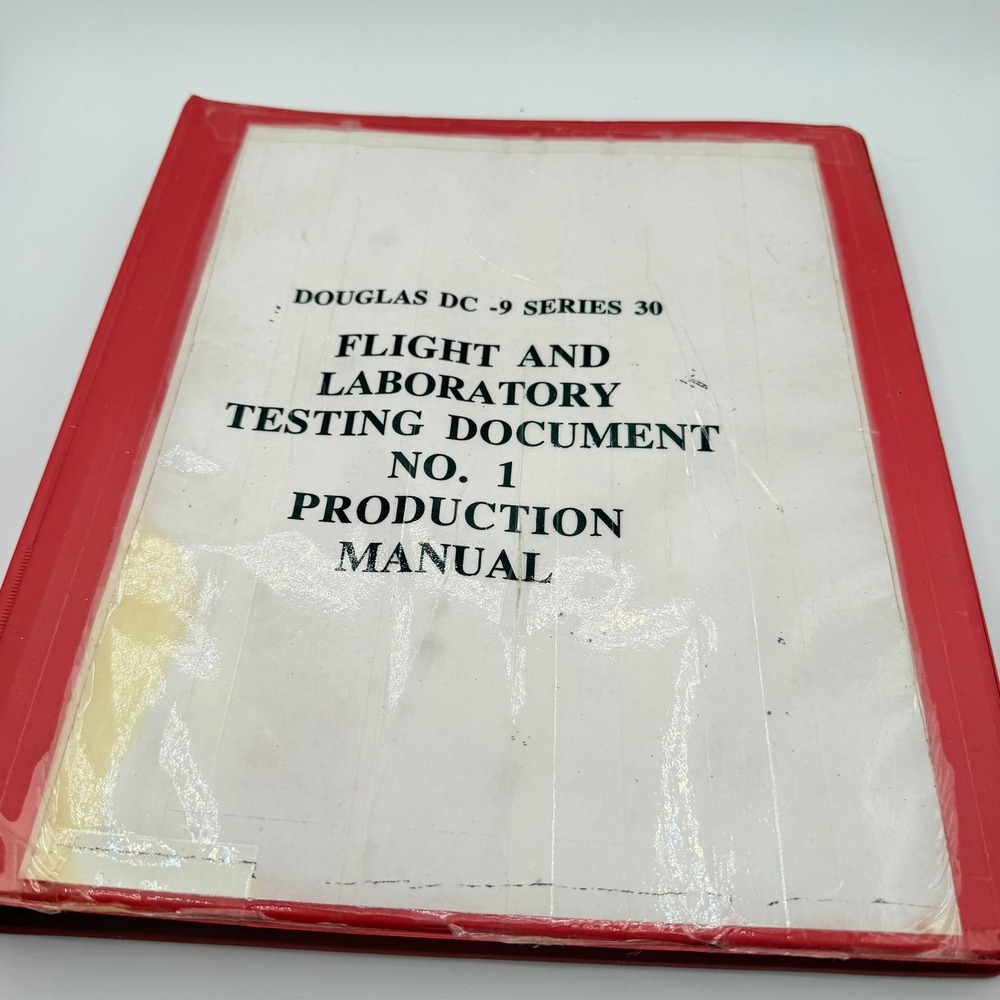 McDonnell Douglas DC-9 Series 30 Flight Testing Production Manual 1980 Red